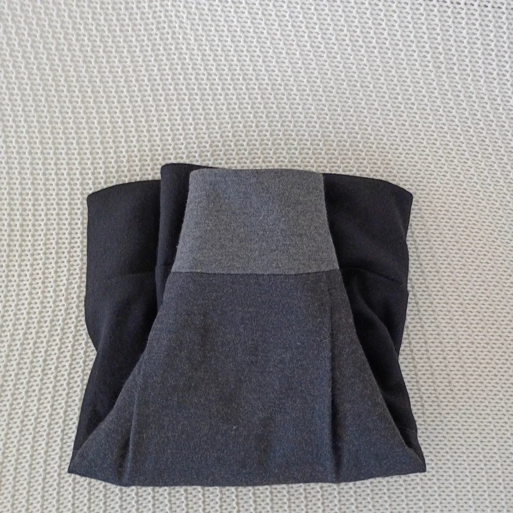 Vince Grey Black Colorblock Wool Blend Pleated Mini Skirt Pockets Sz 6/S $368‎